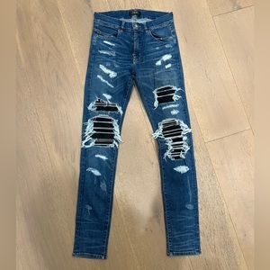 AMIRI COBRA RIPPED SKINNY JEANS